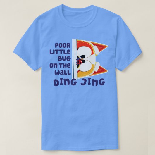 Arme kleine bug aan de muur t-shirt (Design voorkant)