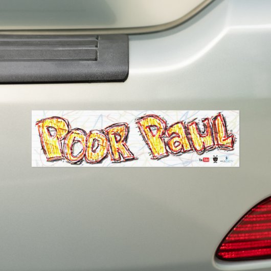 Arme Paul Bumpersticker (Op auto)