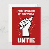 Arme pellers van de wereld Untie Briefkaart (Voorkant / Achterkant)