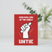 Arme pellers van de wereld Untie Briefkaart (Staand voorkant)