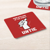 Arme pellers van de wereld Untie Kartonnen Onderzetters (Schuin)