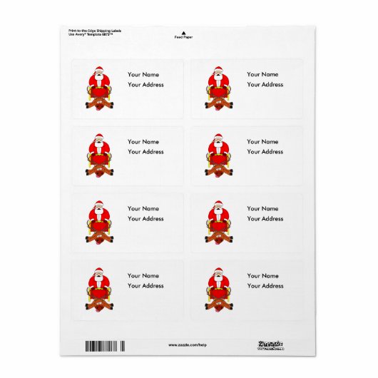 Arme rendiervis etiket (Full Sheet)