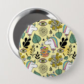 Arme Unicorn Ronde Button 4,0 Cm (Voorkant /achterkant)