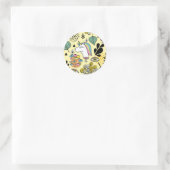 Arme Unicorn Ronde Sticker (Tas)