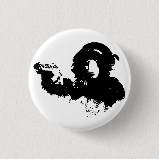 Armed Chimp Badge Ronde Button 3,2 Cm (Voorkant)