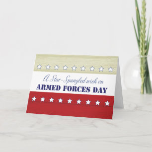 Armed Forced Day Star Spangled Wish beroemd gemaak Kaart