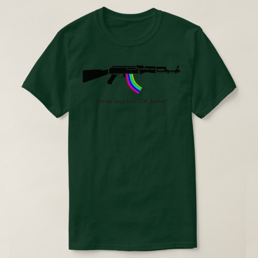 Armed Gays Dont Get Bashed AK47 T-shirt (Design voorkant)