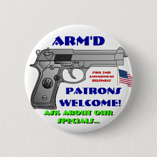 ARMED Patrons Welkom Ronde Button 5,7 Cm
