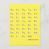 Armeens alfabet briefkaart (Voorkant)