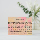 Armeens alfabet Briefkaart (Staand voorkant)