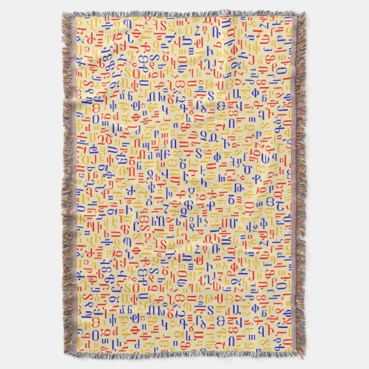 Armeens alfabet deken (Voorkant Verticaal)