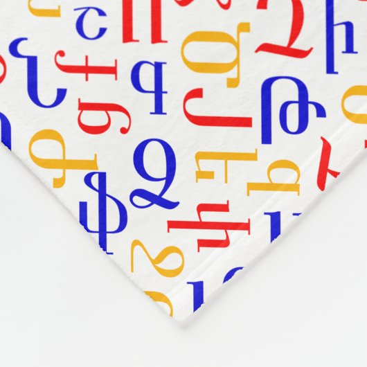 Armeens alfabet fleece deken (Hoek)