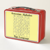 Armeens alfabet gebarentaal Lunchbox (Achterkant)