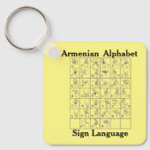 Armeens alfabet gebarentaal Sleutelhanger (Voorkant)