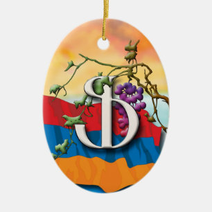 Armeens alfabet Initialen "Fe" Ornament