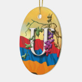 Armeens alfabet Initialen "Mannen" Keramisch Ornament (Links)