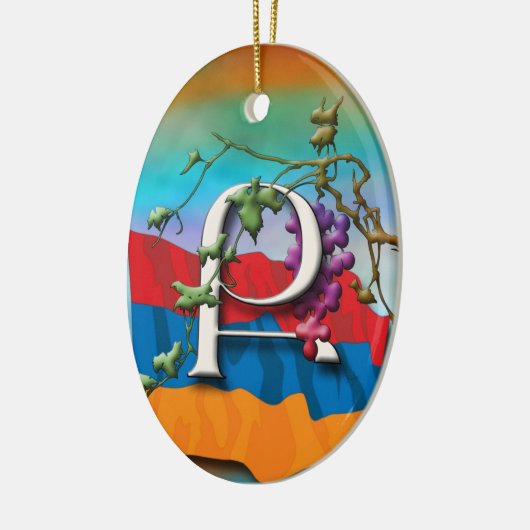 Armeens alfabet Initialen "Qe" Ornament (Links)