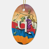 Armeens alfabet Initialen "Ve" Ornament (Links)