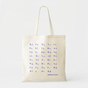Armeens alfabet tote bag