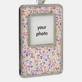 Armeens alfabet verzilverd omlijst ornament (Rechts)