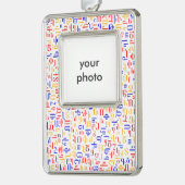 Armeens alfabet verzilverd omlijst ornament (Links)