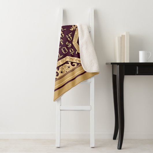 Armeens Alphabet Artwork Sherpa Blanket Sherpa Deken (In situ)