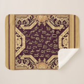 Armeens Alphabet Artwork Sherpa Blanket Sherpa Deken (Voorkant (horizontaal))