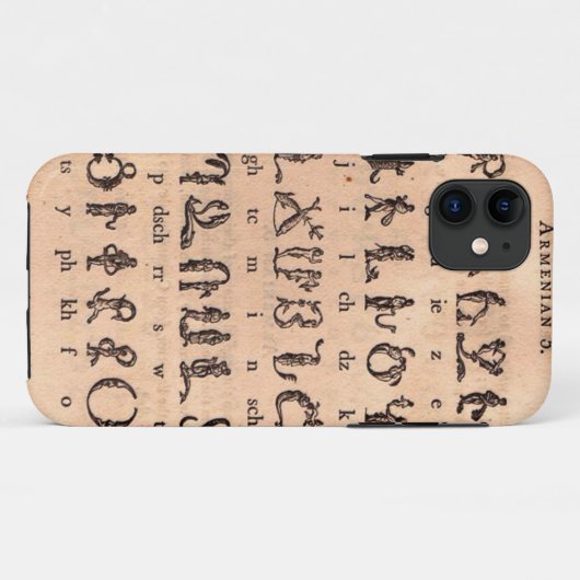 Armeens Alphabet Case-Mate iPhone Case (Achterkant (horizontaal))