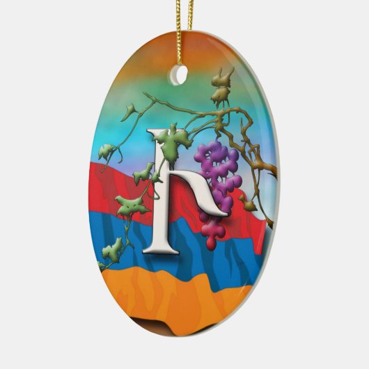 Armeens Alphabet Initiaal "Hyun" Ornament (Links)