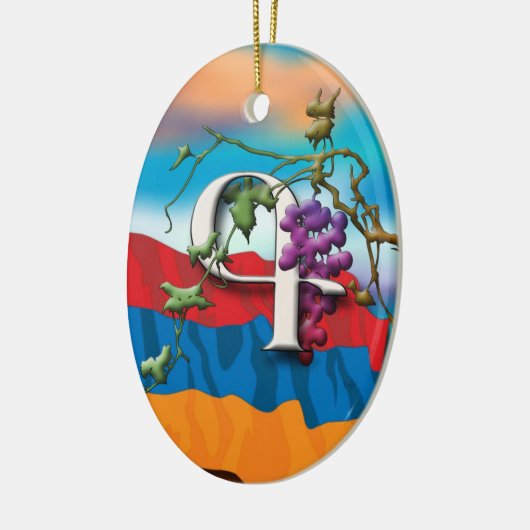 Armeens Alphabet Initialen "Kim" Ornament (Links)