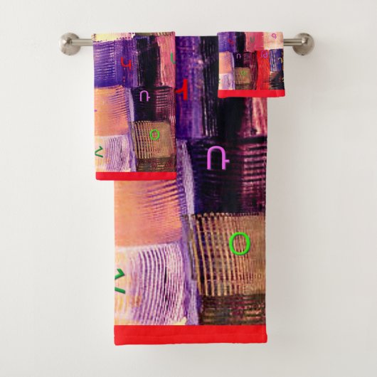 Armeens Alphabet Towel Bad Handdoek (Insitu)