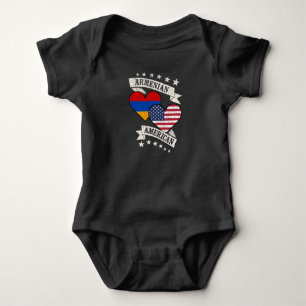 Armeens Amerikaans Hart Vlaggen Armenië Amerika Romper