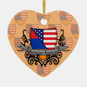 Armeens-Amerikaanse vlag Keramisch Ornament