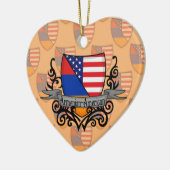 Armeens-Amerikaanse vlag Keramisch Ornament (Links)