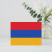 Armeens Briefkaart van de vlag (Staand voorkant)