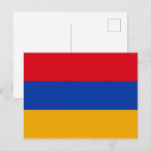 Armeens Briefkaart van de vlag (Voorkant / Achterkant)