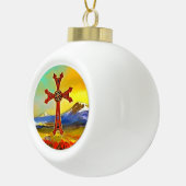 Armeens Cross Ceramic Ball Ornament (Rechts)