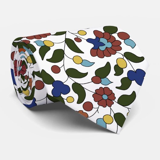 Armeens Floral Pattern Stropdas (Opgerold)