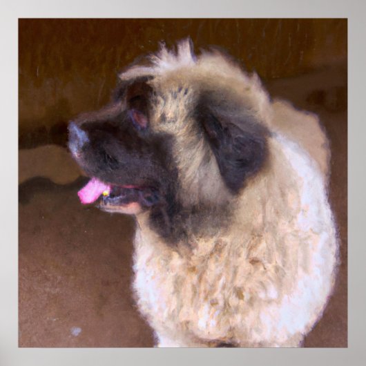 Armeens Gampr - Dog Portrait Poster (Voorkant)