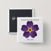 Armeens Genocide Centennial Emblem Vierkante Button 5,1 Cm (Voorkant /achterkant)