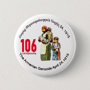 Armeens Genocide Memorial Ronde Button 5,7 Cm