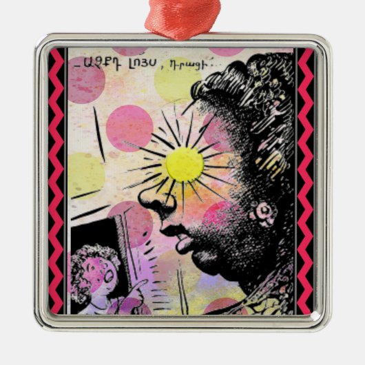 Armeens Gezegde Metalen Ornament (Voorkant)