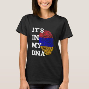 Armeens Het Zit In Mijn DNA Vingerafdruk Armeense T-shirt