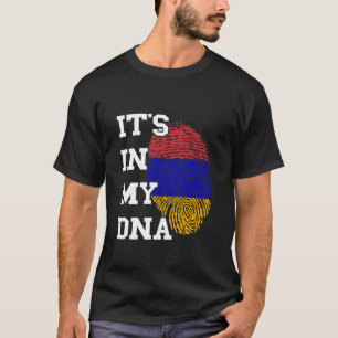 Armeens Het Zit In Mijn DNA Vingerafdruk Armeense T-shirt