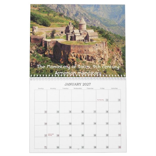 Armeens historisch erfgoed - Agenda Kalender (Jan 2027)