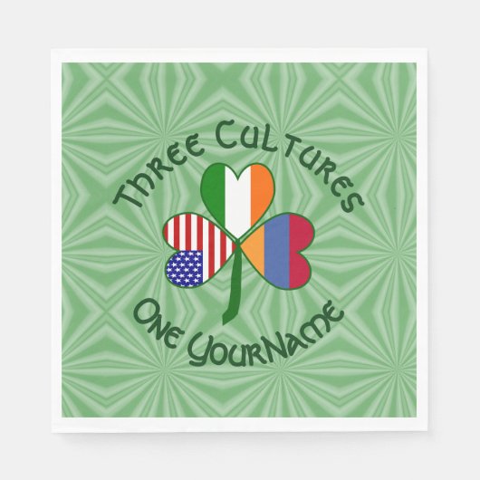 Armeens Iers-Amerikaanse Shamrock Party Paper Servet (Voorkant)