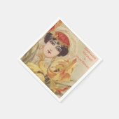 Armeens kerstcadeaupapier servet (Hoek)