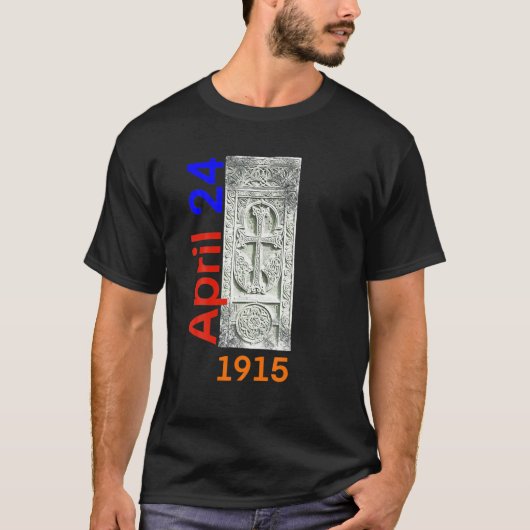 Armeens kruis met genocide - 24 april 1915 Khat T-shirt (Voorkant)