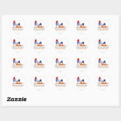 Armeens meisje silhouet vlag hart sticker (Vel)
