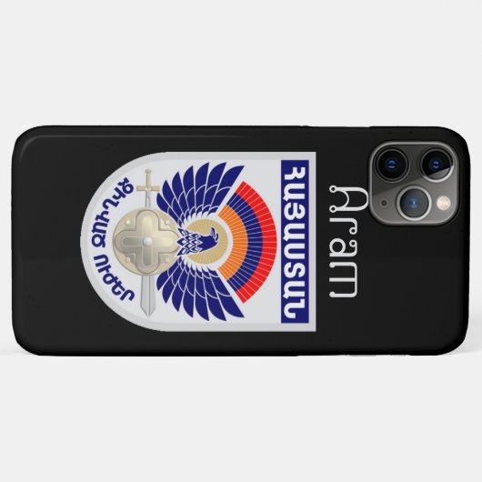 Armeens militair emblem Case-Mate iPhone case (Achterkant (horizontaal))
